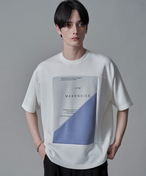 BROWNY(ブラウニー)の「BROWNY/ポンチカラーパネルT(Tシャツ/カットソー・メンズ・チャコールグレー/ホワイト・MEDIUM/LARGE)」の1枚目の写真