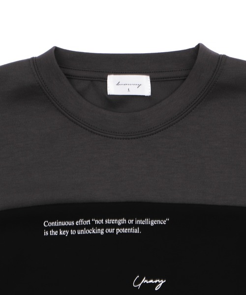 BROWNY(ブラウニー)の「BROWNY/ポンチカラーパネルT(Tシャツ/カットソー・メンズ・チャコールグレー/ホワイト・MEDIUM/LARGE)」の6枚目の写真