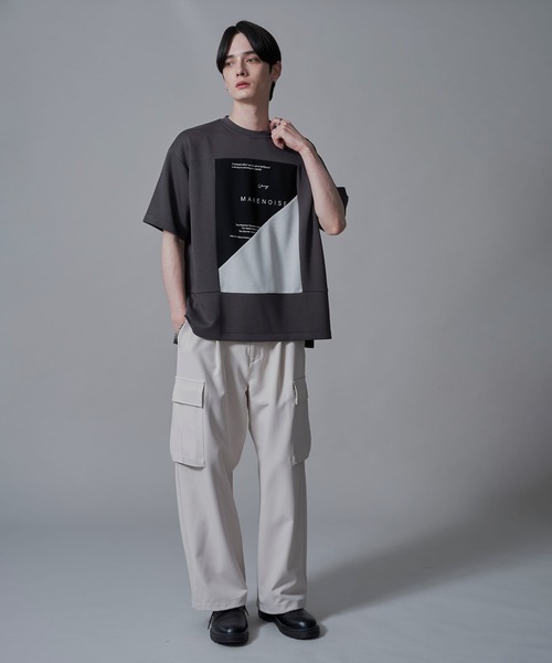 BROWNY(ブラウニー)の「BROWNY/ポンチカラーパネルT(Tシャツ/カットソー・メンズ・チャコールグレー/ホワイト・MEDIUM/LARGE)」の16枚目の写真