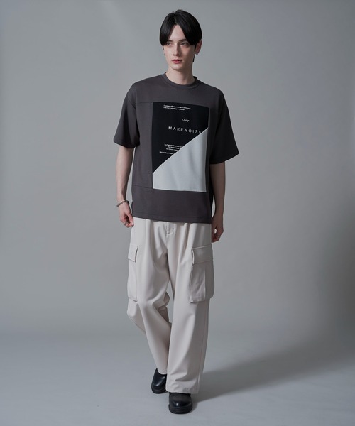 BROWNY(ブラウニー)の「BROWNY/ポンチカラーパネルT(Tシャツ/カットソー・メンズ・チャコールグレー/ホワイト・MEDIUM/LARGE)」の10枚目の写真