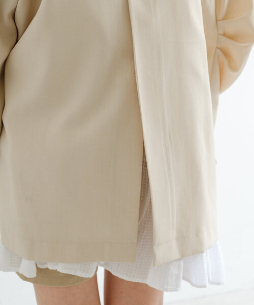 Kastane（カスタネ）の「【WEB限定/裏地無し】デザインオーバーシャツジャケット（テーラードジャケット・レディース・ベージュ/アイボリー/ミント・FREE）」の13枚目の写真