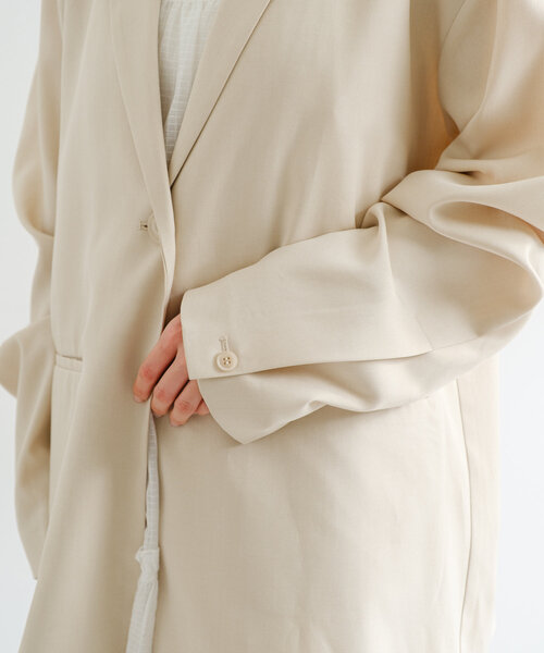 Kastane（カスタネ）の「【WEB限定/裏地無し】デザインオーバーシャツジャケット（テーラードジャケット・レディース・ベージュ/アイボリー/ミント・FREE）」の14枚目の写真