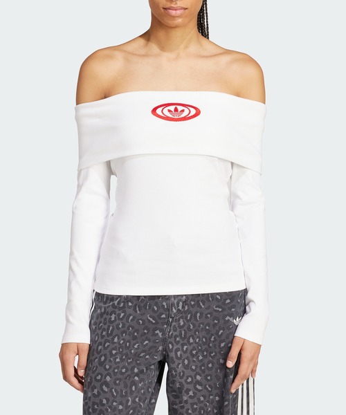 ◆国内発送◆【adidas】オフショルダーTシャツ adidas tシャツ OFFSHOULDER LS / アディダス オフショルダー
