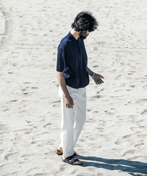 URBAN RESEARCH(アーバンリサーチ)の「new basic ウールシルクニットポロ(ポロシャツ・メンズ・ネイビー/ブラック・MEDIUM/LARGE)」の22枚目の写真