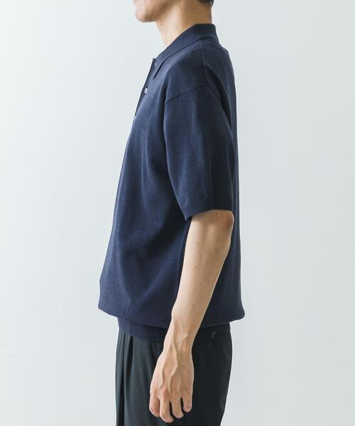 URBAN RESEARCH(アーバンリサーチ)の「new basic ウールシルクニットポロ(ポロシャツ・メンズ・ネイビー/ブラック・MEDIUM/LARGE)」の3枚目の写真