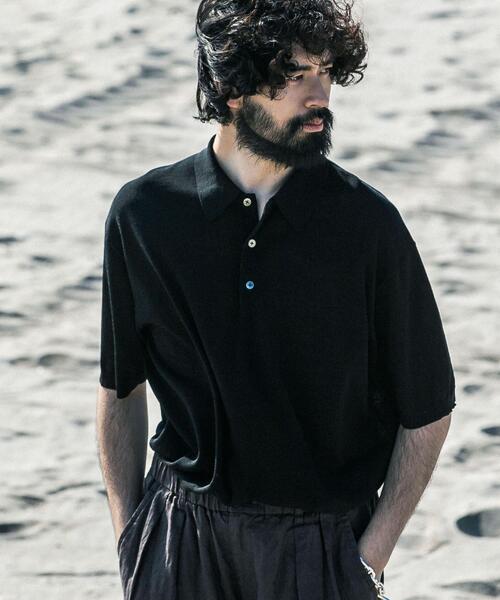 セール】new basic ウールシルクニットポロ（ポロシャツ）｜URBAN