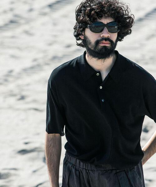 URBAN RESEARCH(アーバンリサーチ)の「new basic ウールシルクニットポロ(ポロシャツ・メンズ・ネイビー/ブラック・MEDIUM/LARGE)」の15枚目の写真