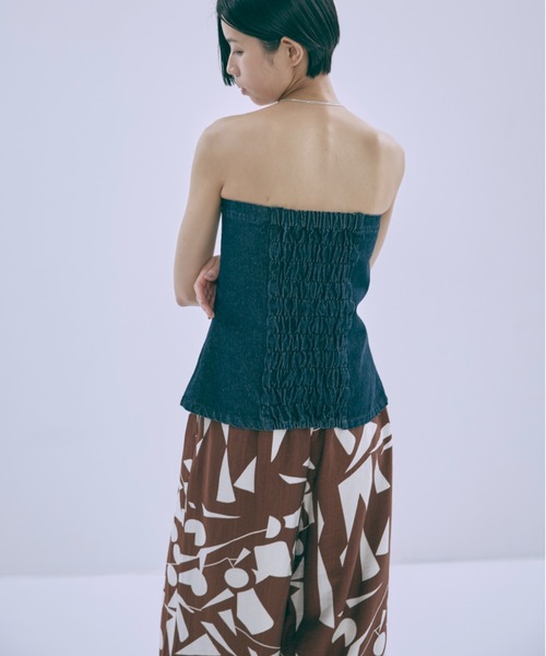 EN NEUME（エンノイム）の「Linen-Like Geometric Easy Pants（その他パンツ・レディース・ブラック/ブラウン/グリーン・FREE）」の13枚目の写真