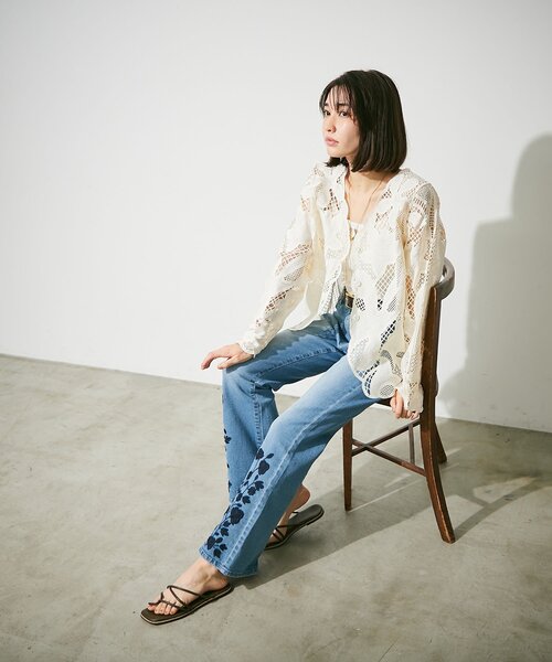 Remind me and forever(リマインドミーアンドフォーエバー)の「【WEB先行予約】クロシェレースジャケット(その他アウター・レディース・アイボリー/モカ/ブラック・FREE)」の11枚目の写真
