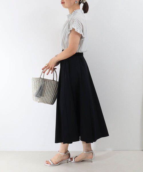 MICO COULIER（ミコクリエ）の「ジョーゼットストライプブラウス（シャツ/ブラウス・レディース・ブルー系その他/ホワイト系その他・38）」の9枚目の写真