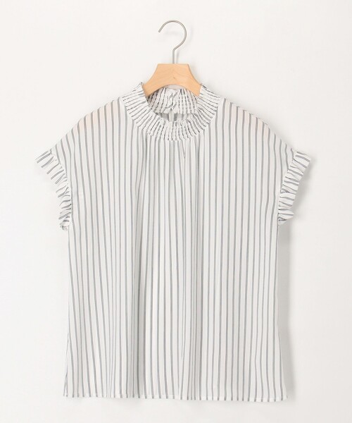 MICO COULIER（ミコクリエ）の「ジョーゼットストライプブラウス（シャツ/ブラウス・レディース・ブルー系その他/ホワイト系その他・38）」の22枚目の写真