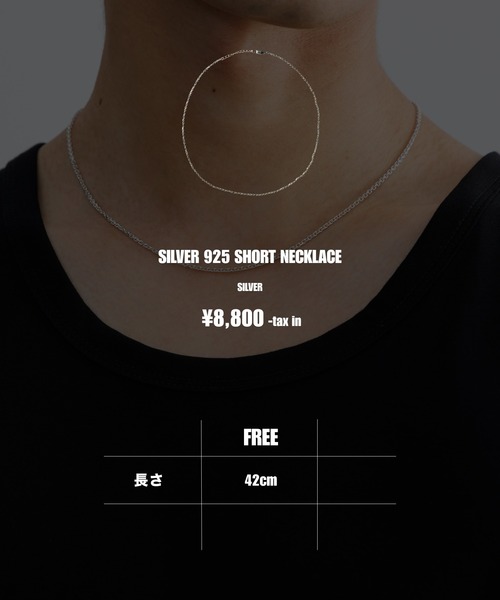 SINSS（シンス）の「Silver 925 short necklace / シルバー925
