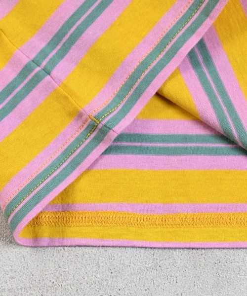 MARKEY'S（マーキーズ）の「先染めボーダーポケットTシャツ（Tシャツ/カットソー・キッズ・ブラック/イエロー/ライトグリーン・100/90/80/95/150/140/130/120/110）」の7枚目の写真