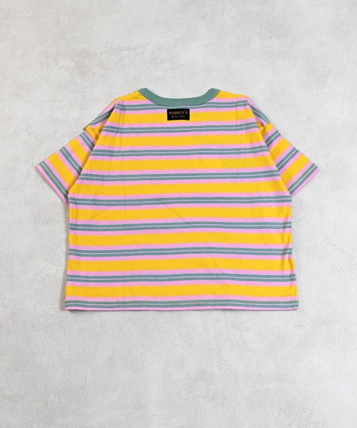 MARKEY'S（マーキーズ）の「先染めボーダーポケットTシャツ（Tシャツ/カットソー・キッズ・ブラック/イエロー/ライトグリーン・100/90/80/95/150/140/130/120/110）」の9枚目の写真