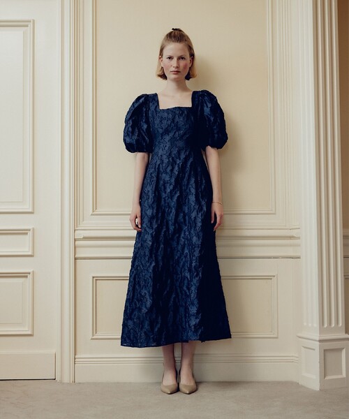 Demi-Luxe BEAMS（デミルクス ビームス）の「BEAMS SALON / パフブーケ ドレス【セレモニー・オケージョン】（ワンピース・レディース・ブラック/ネイビー/オフホワイト/ホワイト系その他7/ブルー系その他3・38/36）」の5枚目の写真