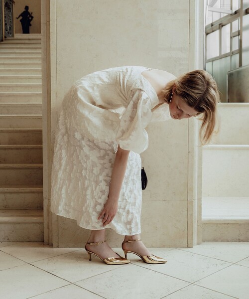 Demi-Luxe BEAMS（デミルクス ビームス）の「BEAMS SALON / パフブーケ ドレス【セレモニー・オケージョン】（ワンピース・レディース・ブラック/ネイビー/オフホワイト/ホワイト系その他7/ブルー系その他3・38/36）」の6枚目の写真