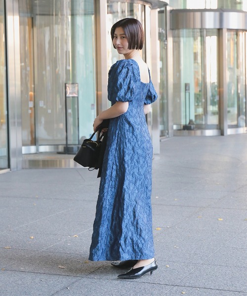 Demi-Luxe BEAMS(デミルクス ビームス)の「BEAMS SALON / パフブーケ ドレス【セレモニー・オケージョン】(ワンピース・レディース・ブラック/ネイビー/オフホワイト/ホワイト系その他7/ブルー系その他3・38/36)」の7枚目の写真