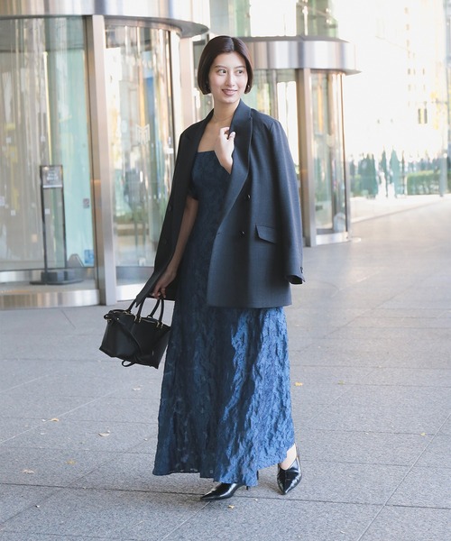 Demi-Luxe BEAMS(デミルクス ビームス)の「BEAMS SALON / パフブーケ ドレス【セレモニー・オケージョン】(ワンピース・レディース・ブラック/ネイビー/オフホワイト/ホワイト系その他7/ブルー系その他3・38/36)」の8枚目の写真