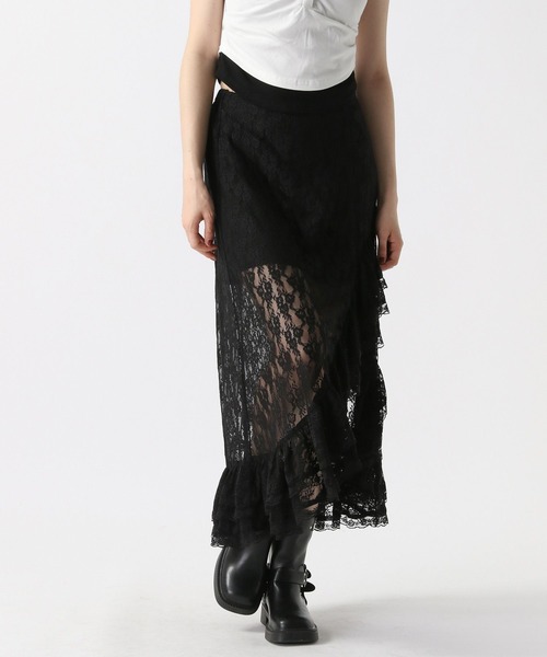FOREVER 21（フォーエバー トゥエンティーワン）の「【2025SS】イレヘムレーススカート（スカート・レディース・ホワイト/ブラック・FREE）」の8枚目の写真