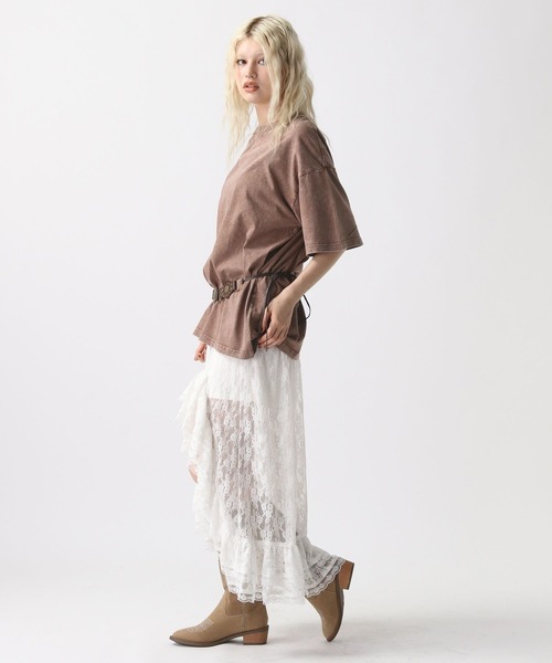 FOREVER 21（フォーエバー トゥエンティーワン）の「【2025SS】イレヘムレーススカート（スカート・レディース・ホワイト/ブラック・FREE）」の6枚目の写真