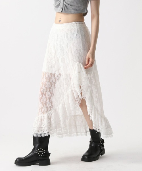 FOREVER 21（フォーエバー トゥエンティーワン）の「【2025SS】イレヘムレーススカート（スカート・レディース・ホワイト/ブラック・FREE）」の20枚目の写真