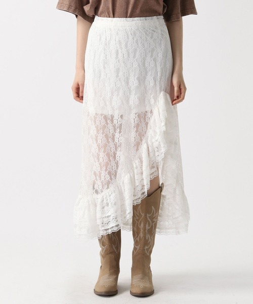FOREVER 21（フォーエバー トゥエンティーワン）の「【2025SS】イレヘムレーススカート（スカート・レディース・ホワイト/ブラック・FREE）」の19枚目の写真