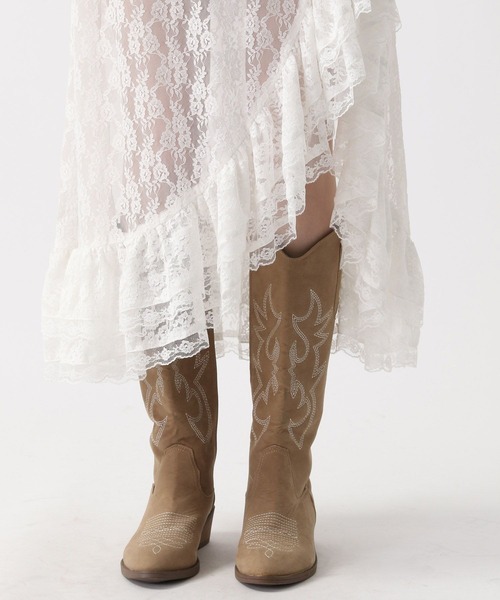 FOREVER 21（フォーエバー トゥエンティーワン）の「【2025SS】イレヘムレーススカート（スカート・レディース・ホワイト/ブラック・FREE）」の14枚目の写真