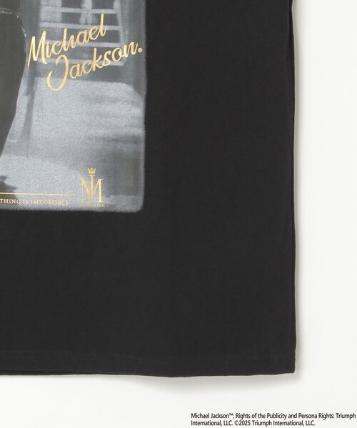 Michael Jackson マイケル・ジャクソン ゴールド箔プリントTee Michael Jackson マイケル・ジャクソン ゴールド箔プリントTee