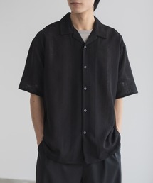 URBAN COLLECTION（アーバンコレクション）の「URBANCOLECTION カラミ織り ストライプ オープンカラーシャツ（シャツ/ブラウス）」