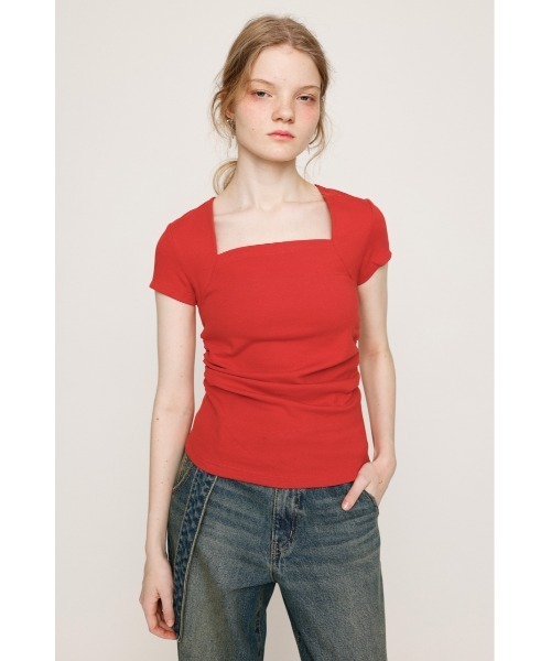 セール】SQUARE NECK CUT TOPS スクエアネック カット トップス