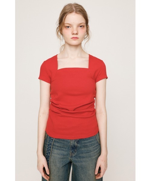 セール】SQUARE NECK CUT TOPS スクエアネック カット トップス