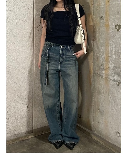 セール】SQUARE NECK CUT TOPS スクエアネック カット トップス