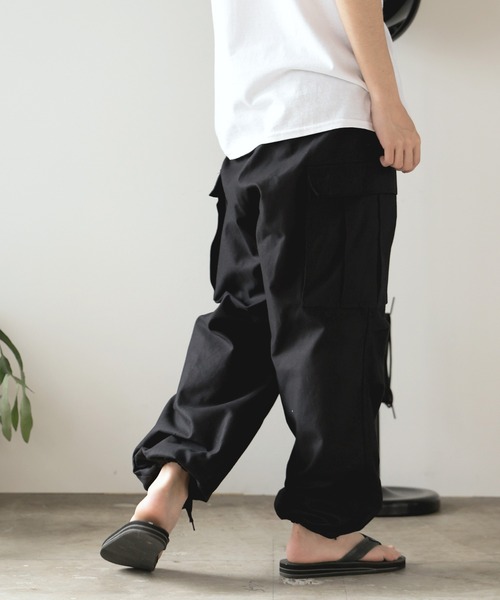 ALL RUNS（オールランズ）の「USタイプ M51 フィールドパンツ（カーゴパンツ・メンズ・ブラック/オリーブ・M/L/S）」の18枚目の写真