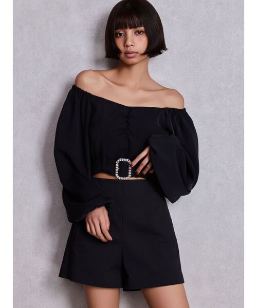 GYDA（ジェイダ）の「BACK LACE UPショートパンツ（その他パンツ・レディース・オフホワイト/ブラック/その他1・SMALL/MEDIUM）」の9枚目の写真