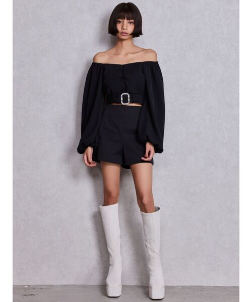 GYDA（ジェイダ）の「BACK LACE UPショートパンツ（その他パンツ・レディース・オフホワイト/ブラック/その他1・SMALL/MEDIUM）」の11枚目の写真