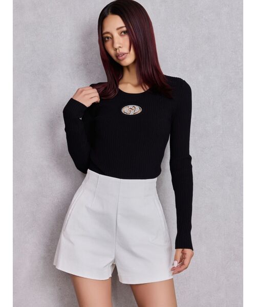 GYDA（ジェイダ）の「BACK LACE UPショートパンツ（その他パンツ・レディース・オフホワイト/ブラック/その他1・SMALL/MEDIUM）」の13枚目の写真