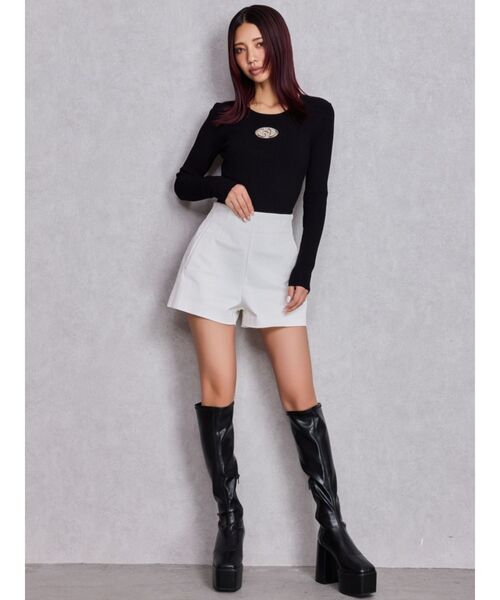 GYDA（ジェイダ）の「BACK LACE UPショートパンツ（その他パンツ・レディース・オフホワイト/ブラック/その他1・SMALL/MEDIUM）」の16枚目の写真