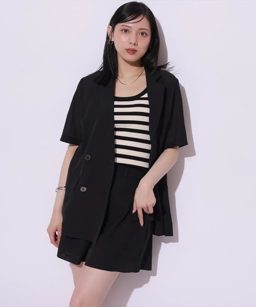 美品　Mystrada リネン半袖ジャケット 美品 Mystrada リネン半袖ジャケット - メルカリ