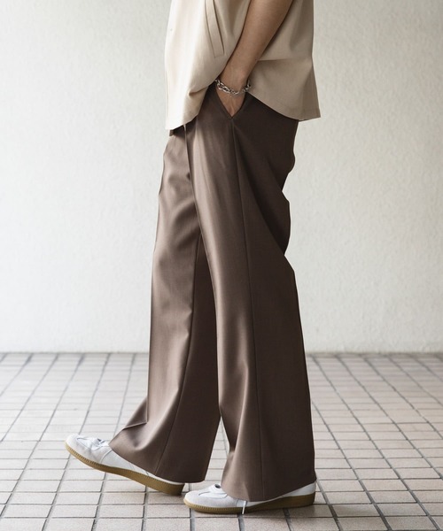 SENSE OF PLACE by URBAN RESEARCH（センスオブプレイスバイアーバンリサーチ）の「ドレープフレアスラックス（その他パンツ・メンズ・ブラック/ブルー/ブラウン・MEDIUM/LARGE）」の9枚目の写真