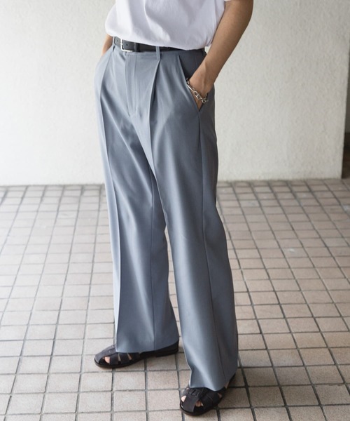 SENSE OF PLACE by URBAN RESEARCH（センスオブプレイスバイアーバンリサーチ）の「ドレープフレアスラックス（その他パンツ・メンズ・ブラック/ブルー/ブラウン・MEDIUM/LARGE）」の21枚目の写真