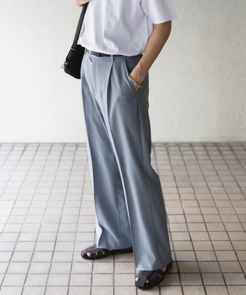 SENSE OF PLACE by URBAN RESEARCH（センスオブプレイスバイアーバンリサーチ）の「ドレープフレアスラックス（その他パンツ・メンズ・ブラック/ブルー/ブラウン・MEDIUM/LARGE）」の22枚目の写真