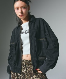 X-girl(GbNXK[)FADED MULTI POCKET JACKET(u])