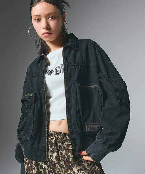 X-girl（エックスガール）の「X-girl × STRANGER THINGS WORK JACKET