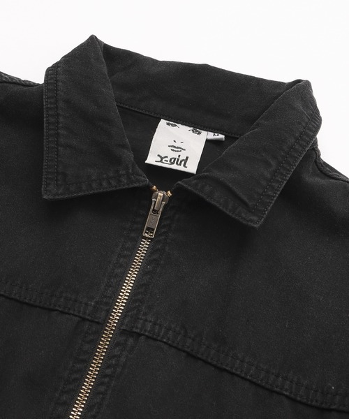 X-girl（エックスガール）の「FADED MULTI POCKET JACKET（ブルゾン・レディース・オリーブ/ブラック/ブラウン・M/S）」の5枚目の写真