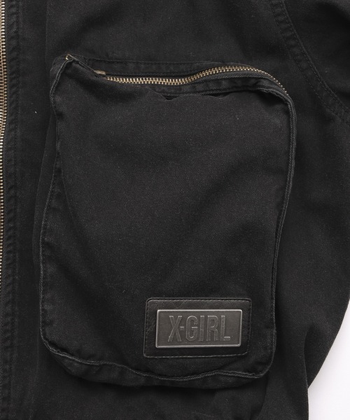 X-girl（エックスガール）の「FADED MULTI POCKET JACKET（ブルゾン・レディース・オリーブ/ブラック/ブラウン・M/S）」の8枚目の写真