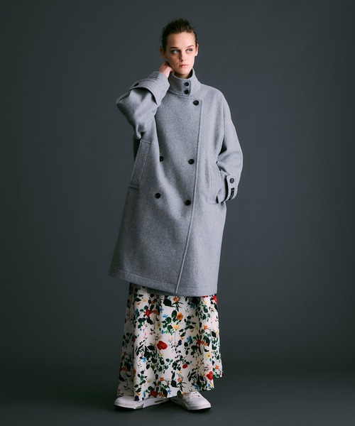 NOISE MAKER（ノイズメーカー）の「エクセレントビーバー 2WAYカラーコクーンコート【MADE IN JAPAN】（その他アウター・レディース・ブラック/グレー・36/38）」の2枚目の写真