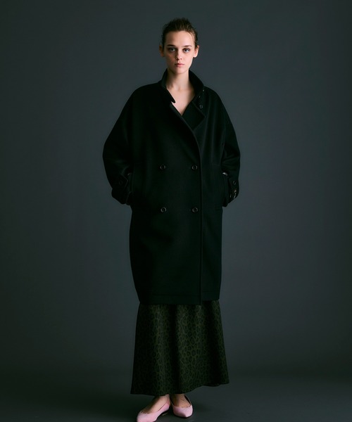 NOISE MAKER（ノイズメーカー）の「エクセレントビーバー 2WAYカラーコクーンコート【MADE IN JAPAN】（その他アウター・レディース・ブラック/グレー・36/38）」の4枚目の写真