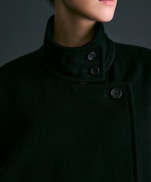 NOISE MAKER（ノイズメーカー）の「エクセレントビーバー 2WAYカラーコクーンコート【MADE IN JAPAN】（その他アウター・レディース・ブラック/グレー・36/38）」の11枚目の写真