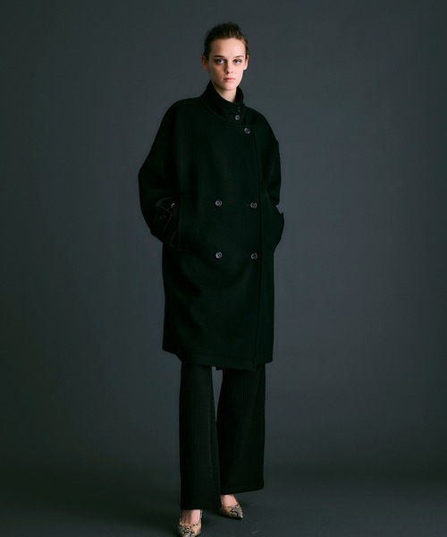 NOISE MAKER（ノイズメーカー）の「エクセレントビーバー 2WAYカラーコクーンコート【MADE IN JAPAN】（その他アウター・レディース・ブラック/グレー・36/38）」の3枚目の写真