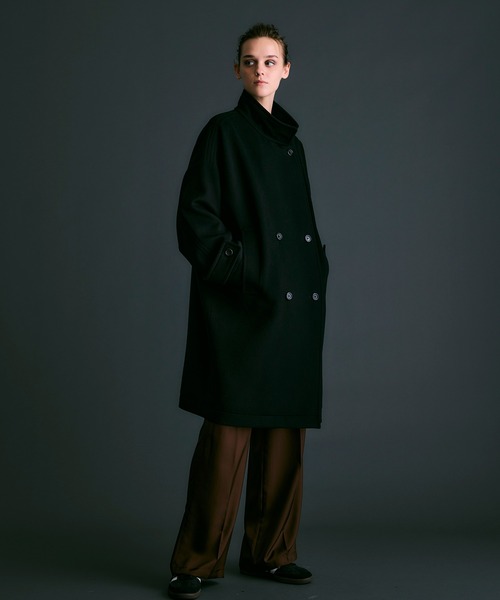 NOISE MAKER（ノイズメーカー）の「エクセレントビーバー 2WAYカラーコクーンコート【MADE IN JAPAN】（その他アウター・レディース・ブラック/グレー・36/38）」の15枚目の写真